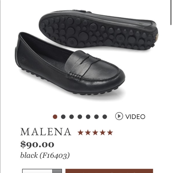 Born Shoes - Born Leather Malena Black Driving Loafers Size 10